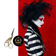 Dekoupage der französischen Mime Striped Fashion