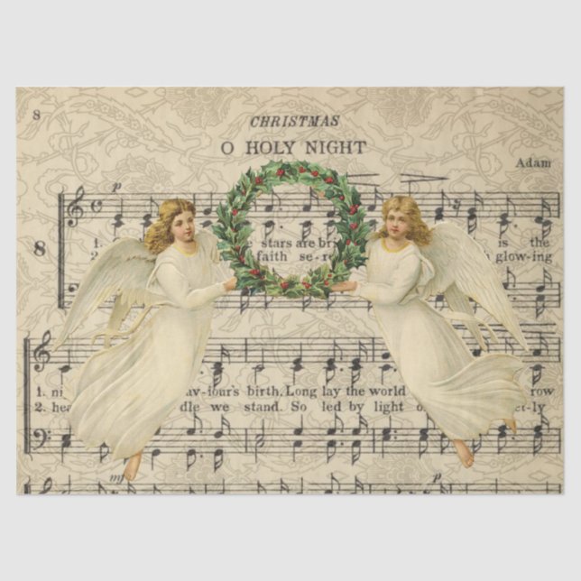 Dekoupage der heiligen Nacht Seidenpapier (Vorderseite)