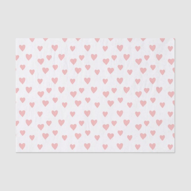 Dekoupage der hellrosa Liebe Herz Seidenpapier (Vorderseite)