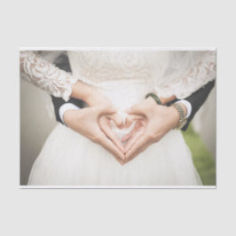 Dekoupage der Hochzeitsstiftung Seidenpapier