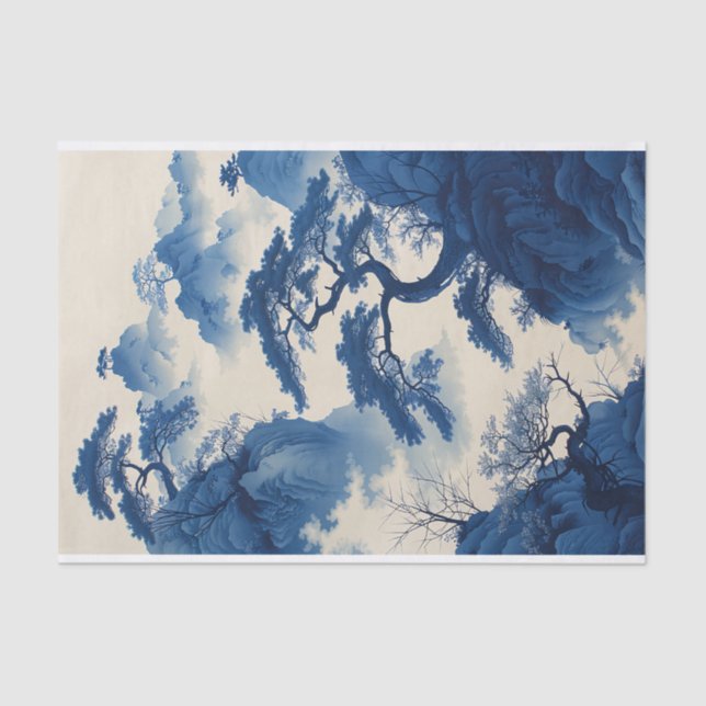 Dekoupage der japanischen Bonsai-Tree-Tinte Seidenpapier (Vorderseite)