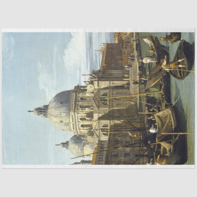 Dekoupage der Kathedrale von Venedig St. Mark Seidenpapier (Vorderseite)