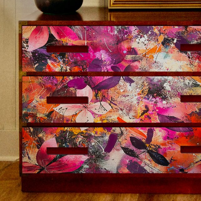 Dekoupage der lila und rosa Explosion Seidenpapier (Von Creator hochgeladen)