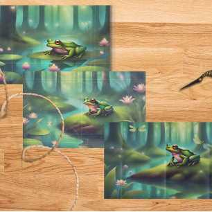 Dekoupage der Moonlit Frosch Collection Geschenkpapier Set