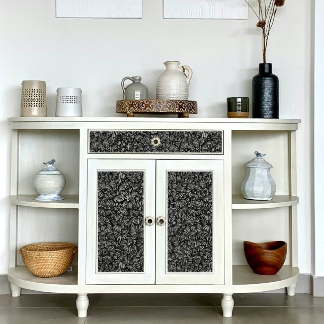 Dekoupage der Schwarzweißmuster Seidenpapier (Von Creator hochgeladen)