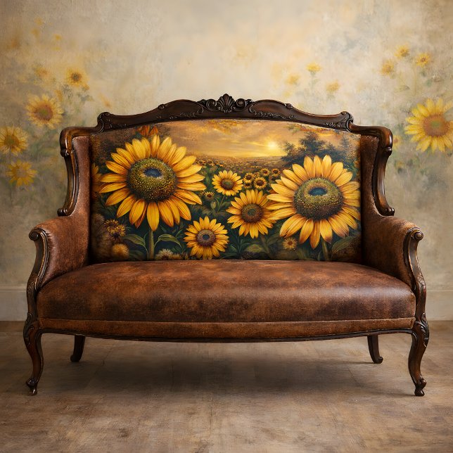 Dekoupage der Sonnenblumenfelder Seidenpapier (Sunflower Fields Decoupage Tissue Paper Mockup)