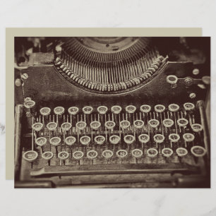 Dekoupage der Vintagen antiken Sepia-Tone-Schrift