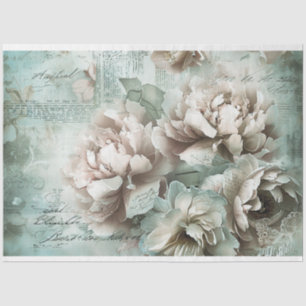 Dekoupage der Vintagen Blumenzagene Seidenpapier