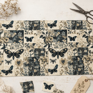 Dekoupage der Vintagen Gothic-Moth-Collage Seidenpapier