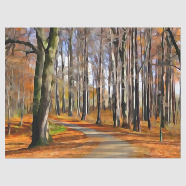 Dekoupage der Waldwasserfarbe Seidenpapier (Vorderseite)