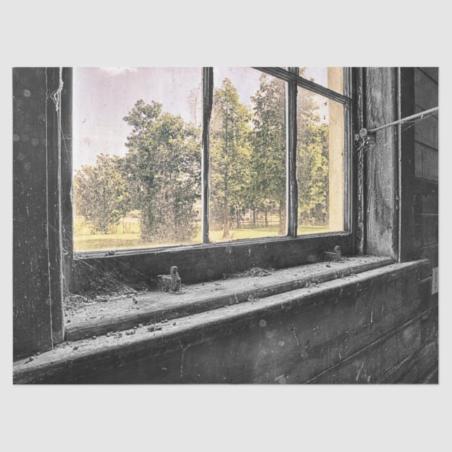 Dekoupage des alten Fensters  Seidenpapier (Vorderseite)