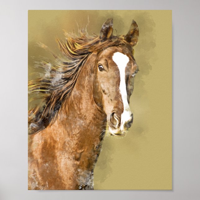 Dekoupage des amerikanischen Saddlebred Horses Poster (Vorne)