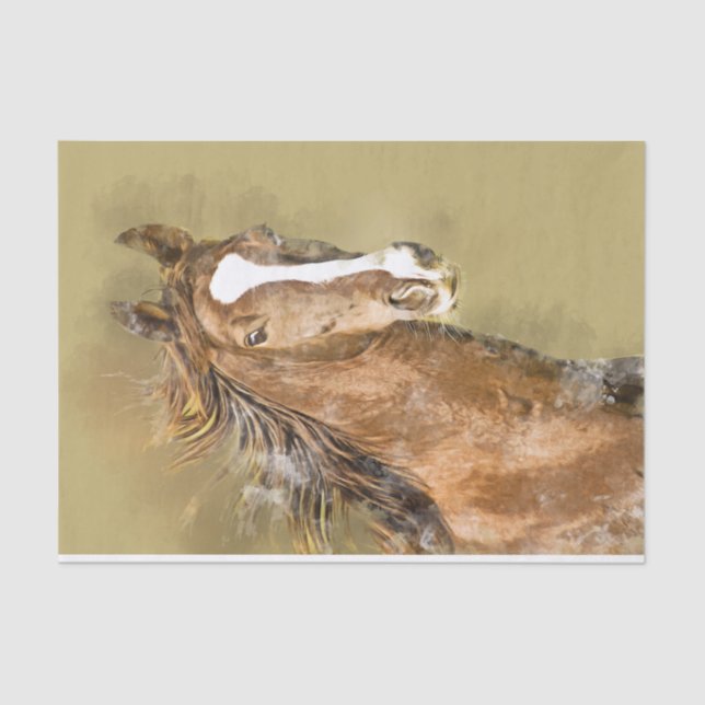 Dekoupage des amerikanischen Saddlebred Horses Seidenpapier (Vorderseite)