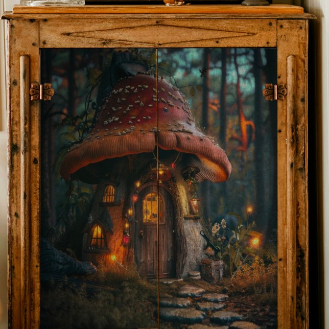 Dekoupage des kleinen Mushroom House Seidenpapier (Von Creator hochgeladen)