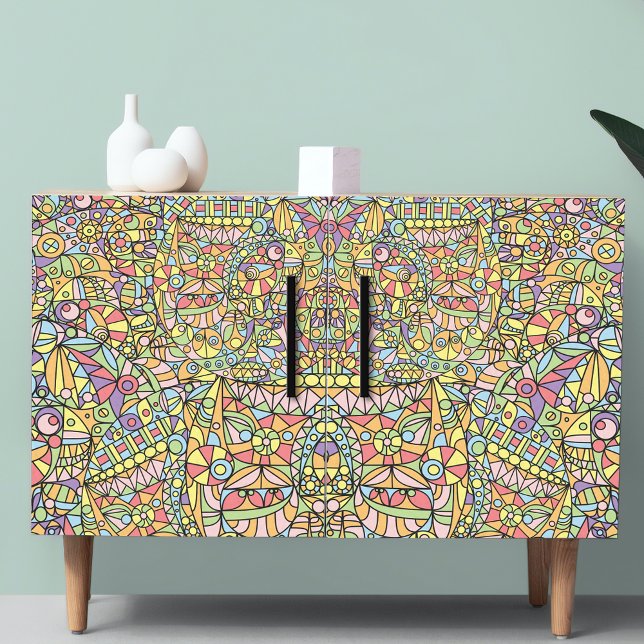 Dekoupage des modernen geometrischen Mosaik-Patchw Seidenpapier (Von Creator hochgeladen)