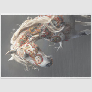 Dekoupage des Tribunal Indian Painted Horse Series Seidenpapier