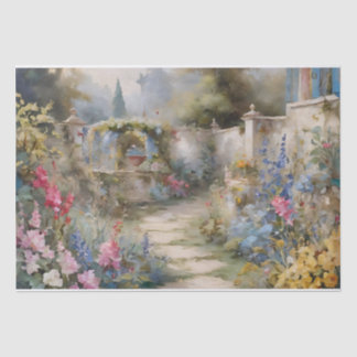 Dekoupage des verzauberten Gartens Seidenpapier