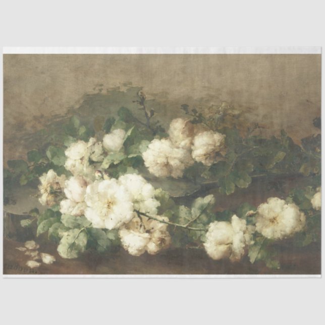 Dekoupage Floral Blume Blume Tissue Paper Seidenpapier (Vorderseite)