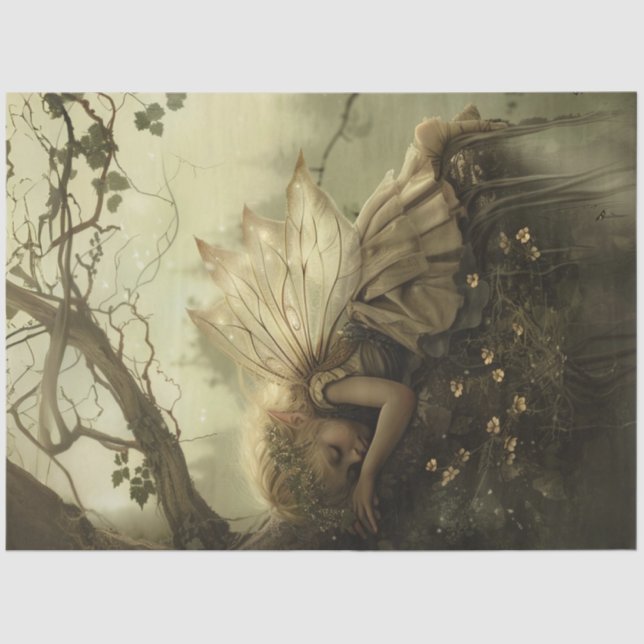 Dekoupage Forest Fairy Magical Nature Seidenpapier (Vorderseite)