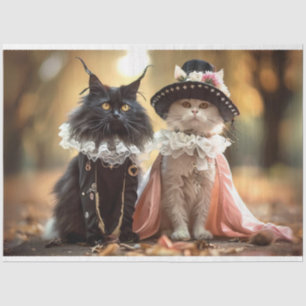 Dekoupage French Cats Mystique & Duchess Seidenpapier