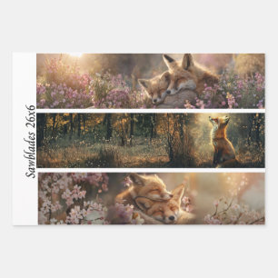 Dekoupage-Fuchs-Wald-Szenen Handsägepaneele Geschenkpapier Set