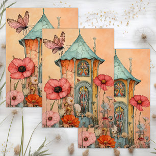 DEKOUPAGE FÜR FAIREN MIT WHIMSICAL GARDEN SEIDENPAPIER