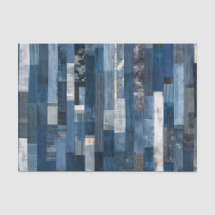 Dekoupage, Handwerk oder Geschenk für blaue Flasch Seidenpapier