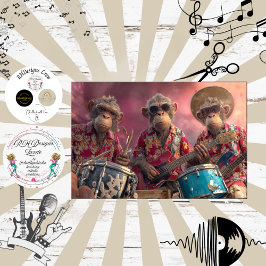 Dekoupage Hawaiian Monkey Fell Feder Funk Band Seidenpapier
