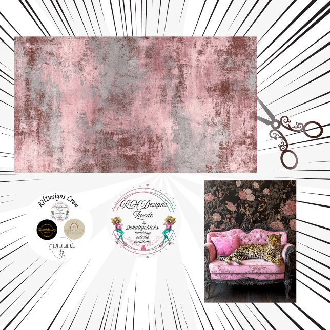 Dekoupage-Hintergrund texturiert Grau Rosa abgenut Seidenpapier (Von Creator hochgeladen)