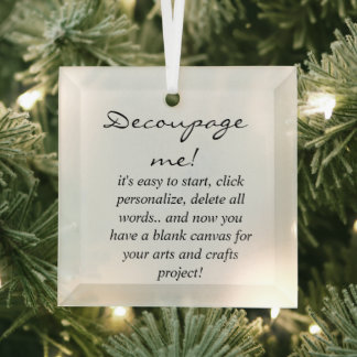 Dekoupage Idee, Kunst und Handwerk Ornament Aus Glas