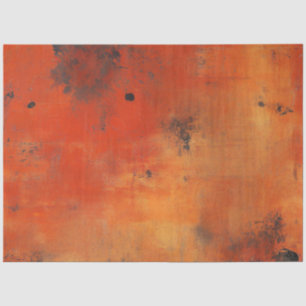Dekoupage Imitats Burnt Orange Black Western Thema Seidenpapier