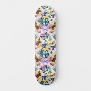 Dekoupage inspirierte Schmetterlings-Collage-Skate Skateboard