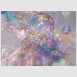 Dekoupage Iridescent Blasen Floating in Luft Seidenpapier