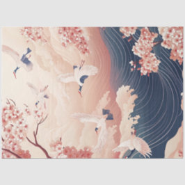 Dekoupage japanische Landschaft Romantische Atmosp Seidenpapier