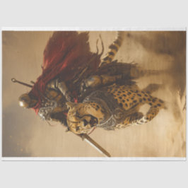 Dekoupage Knight and Cheetah Duo Helden Seidenpapier