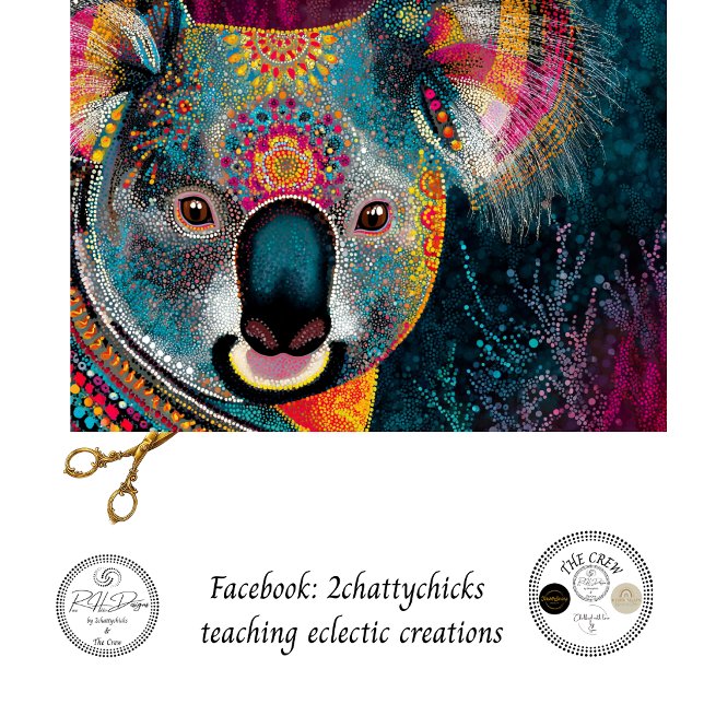 Dekoupage Koala Aboriginal-Kunst  Seidenpapier (Von Creator hochgeladen)