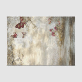 Dekoupage Links Side Story Book Design Landschaft Seidenpapier