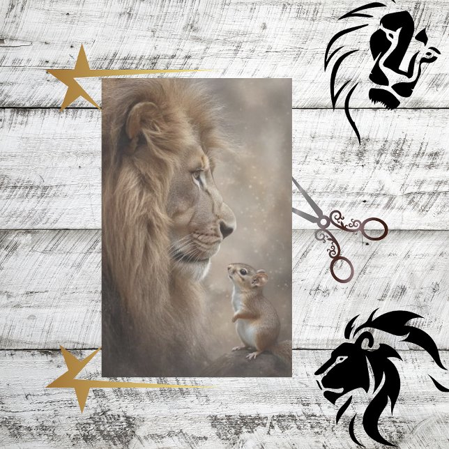 Dekoupage Lion Eichhörnchen Pause zwischen den Hea Seidenpapier (Von Creator hochgeladen)