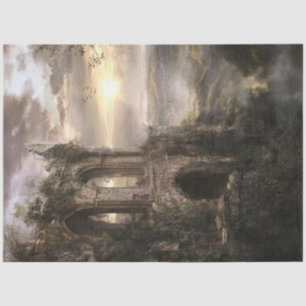 Dekoupage Magical Scene Ruinen bei Sonnenaufgang Seidenpapier