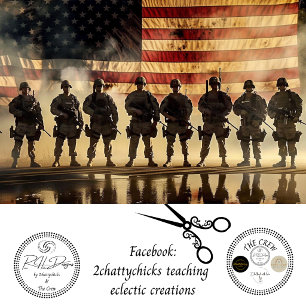 Dekoupage Militär Patriotische Soldatenformation H Seidenpapier