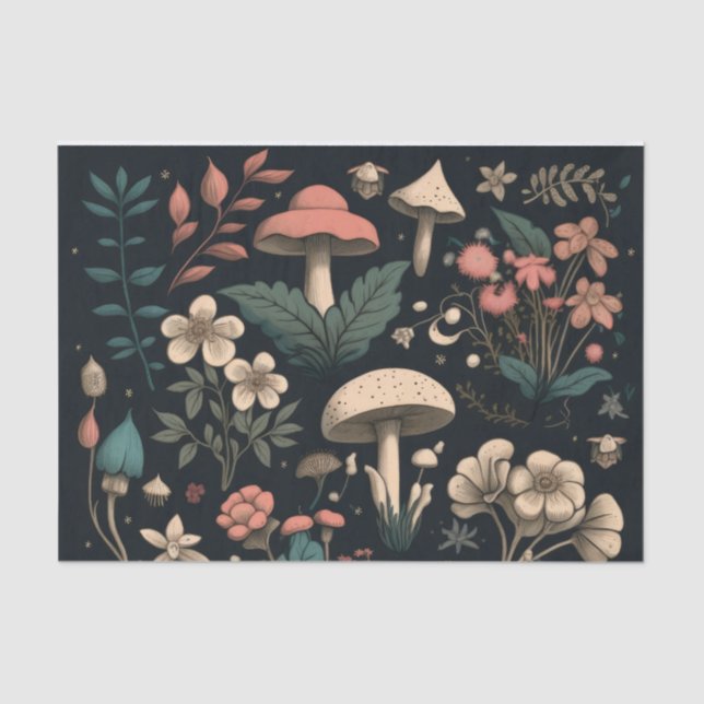 Dekoupage Mushrooms & Flora Collection Seidenpapier (Vorderseite)