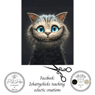 Dekoupage Mystische Katze Leuchtende Blaue Augen Seidenpapier