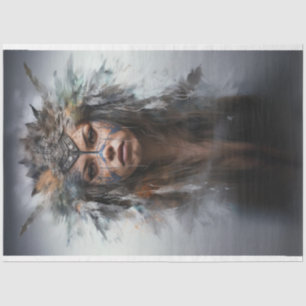 Dekoupage Native American Woman Dakota Sioux Seidenpapier