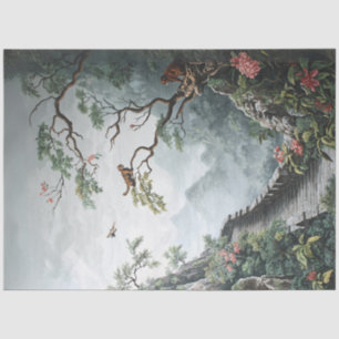 Dekoupage Orientale Landschaft Wallpaper Design Seidenpapier