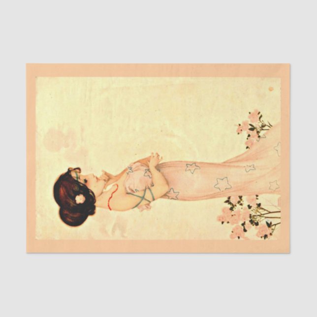 Dekoupage Paper 10"x15" - Raphael Kirchner 7 Seidenpapier (Vorderseite)