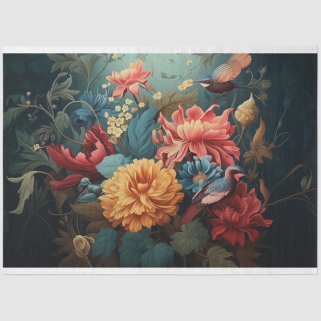 Dekoupage Paper - Tranquil Blossom Seidenpapier (Vorderseite)