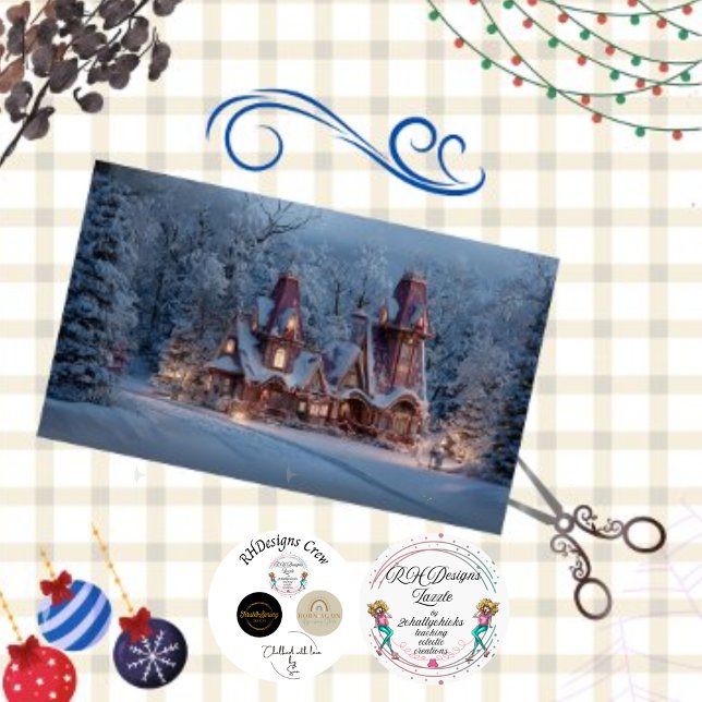 Dekoupage Santa's Old Charm Irish Hütte Seidenpapier (Von Creator hochgeladen)