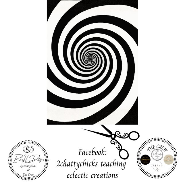 Dekoupage Schwarz-Weiß-Spiraldesign  Seidenpapier (Von Creator hochgeladen)
