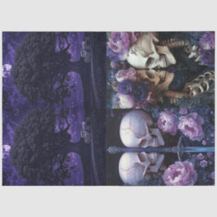 Dekoupage Scrapbooking Gotische Lila Farbdesigns Seidenpapier