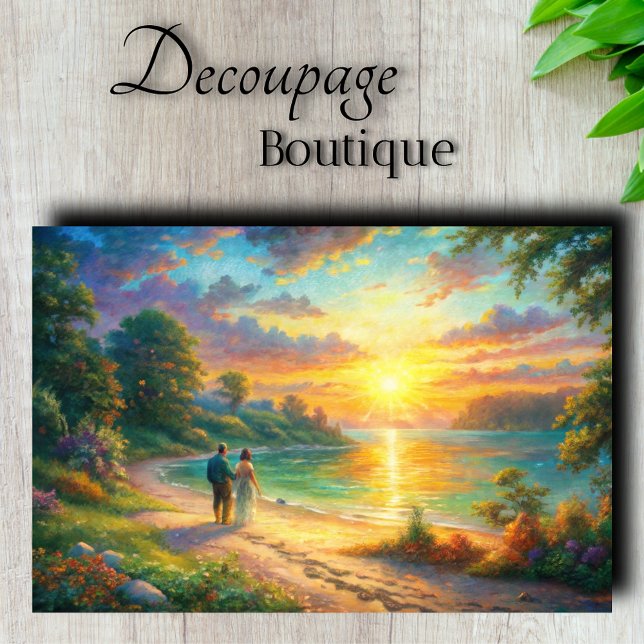 Dekoupage Seidenpapier (Golden Shores Decoupage Tissue Paper)